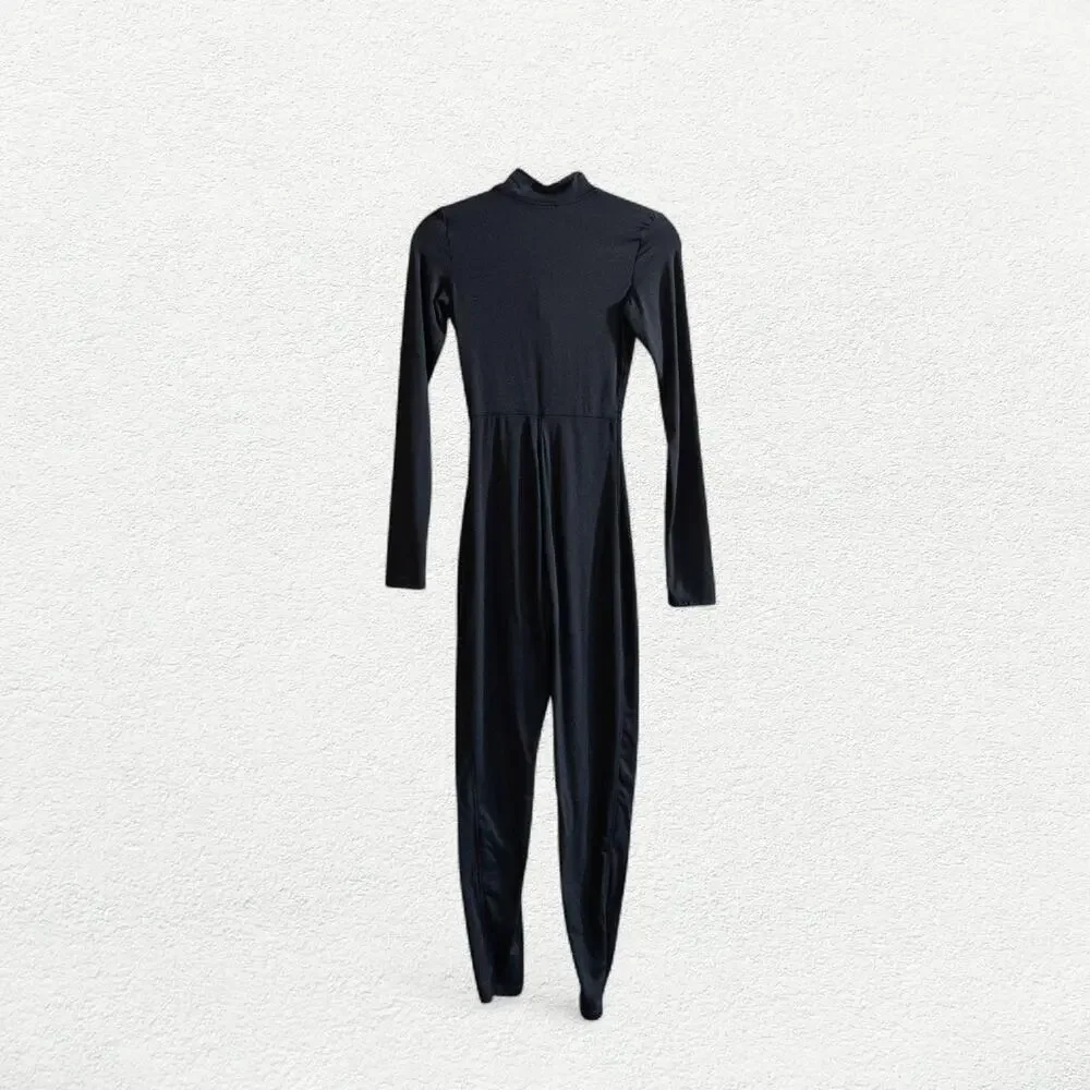 Long Sleeve Catsuit in Black